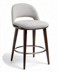 Tabouret de bar en tissu et bois - Utilisation pour espaces de restauration ou cuisines - 45 x 45 x 100cm