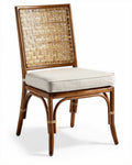 Chaise en bois avec assise en tissu pour salle à manger - 45 x 45 x 90cm