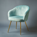 Chaise rembourrée en velours pour salle à manger ou bureau - 60 x 60 x 85cm