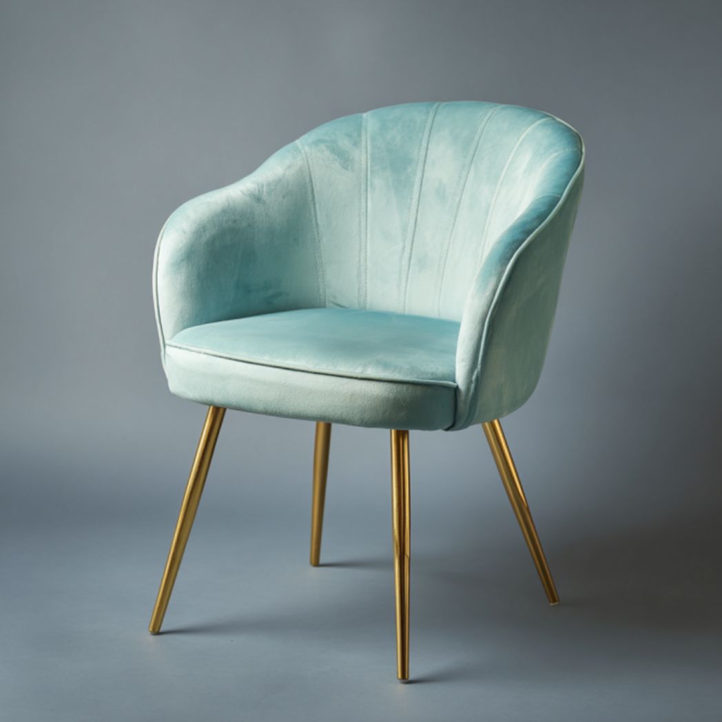 Chaise rembourrée en velours pour salle à manger ou bureau - 60 x 60 x 85cm