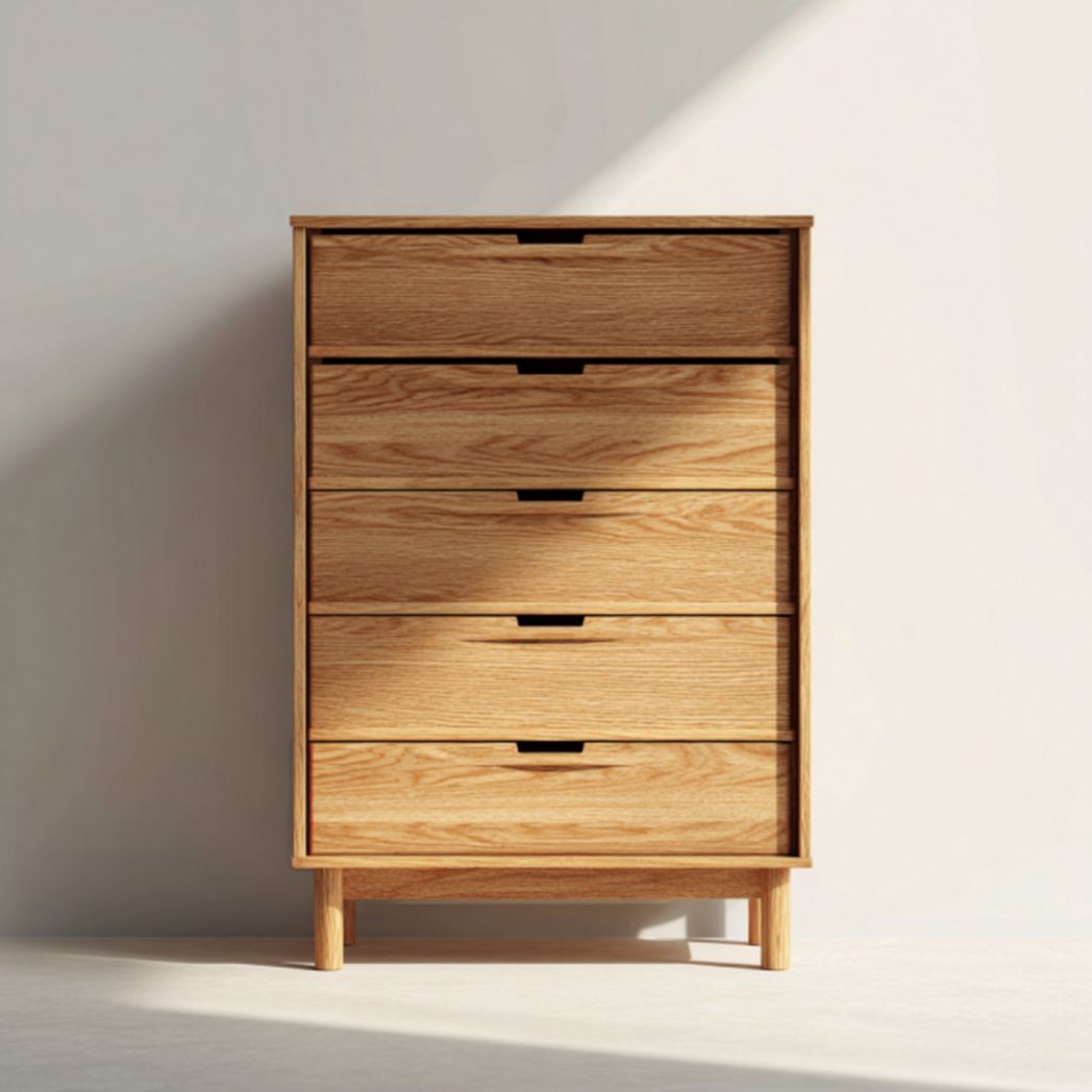 Commode avec trois tiroirs pour chambre en bois massif - 100 x 50 x 75cm